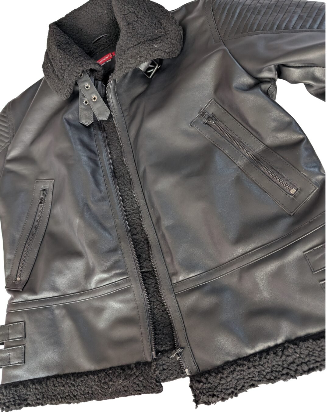 giacca in pelle di pecora nera b3 aviator giacca in pelle di pecora nera b3 aviator