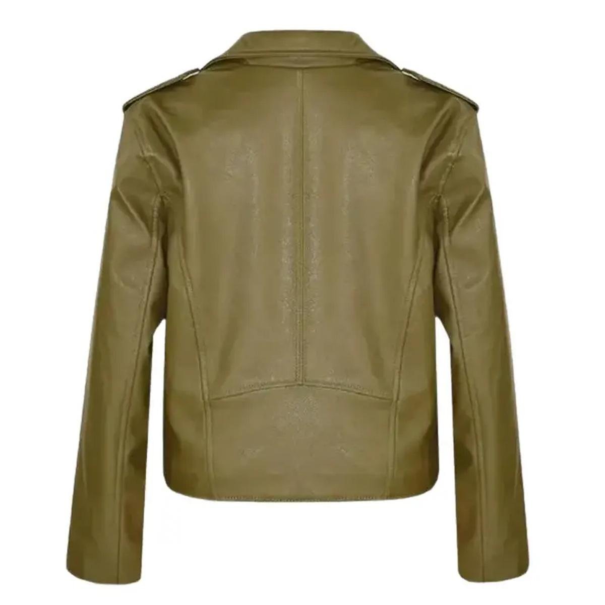 Alice-Shortcomings-2023-Sherry-Cola-Leather-Green-Jacket.jpeg Giacca da motociclista in pelle di pecora verde oliva da donna
