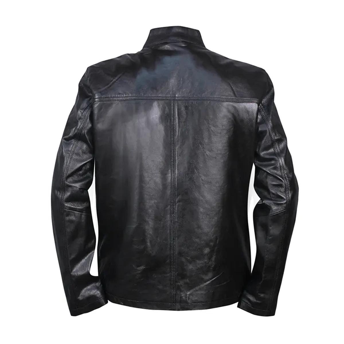 Black-Biker-Leather-Jacket-For-Men.jpeg Giacca in pelle nera da uomo Cafe Racer
