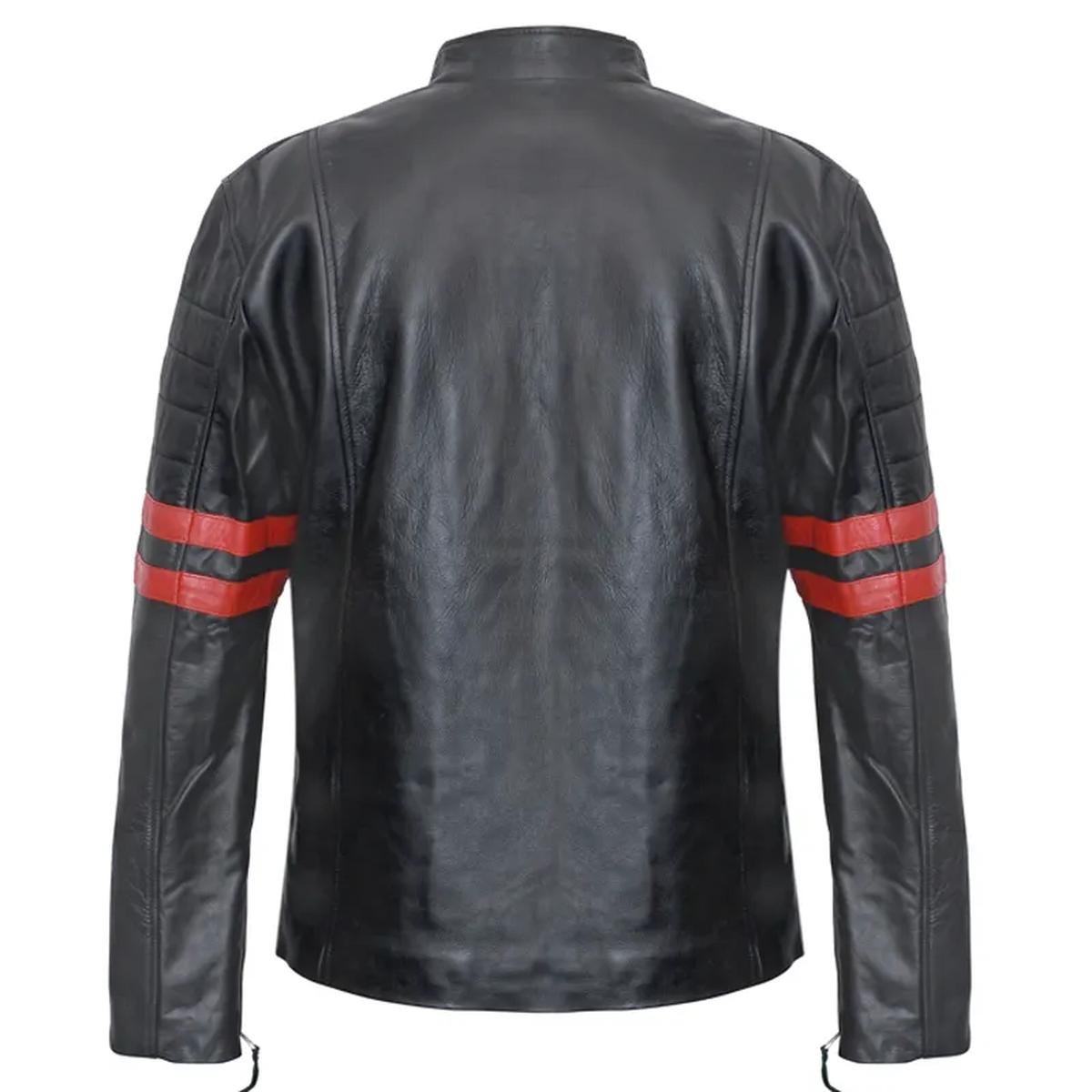 Black-Red-Leather-Biker-Jacket.jpeg Giacca in pelle di pecora Hybrid Mayhem da uomo