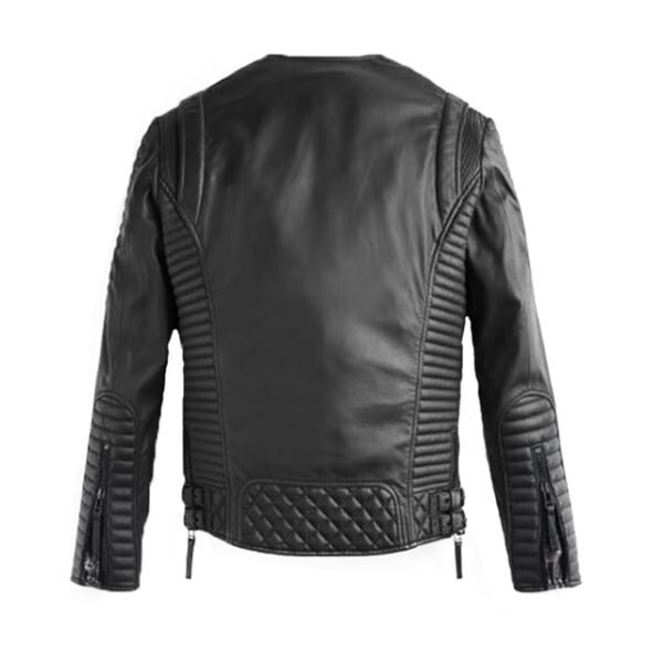 Black-Stylish-Quilted-Leather-Jacket-Back-600x600-1.jpg Giacca in pelle trapuntata nera ed elegante
