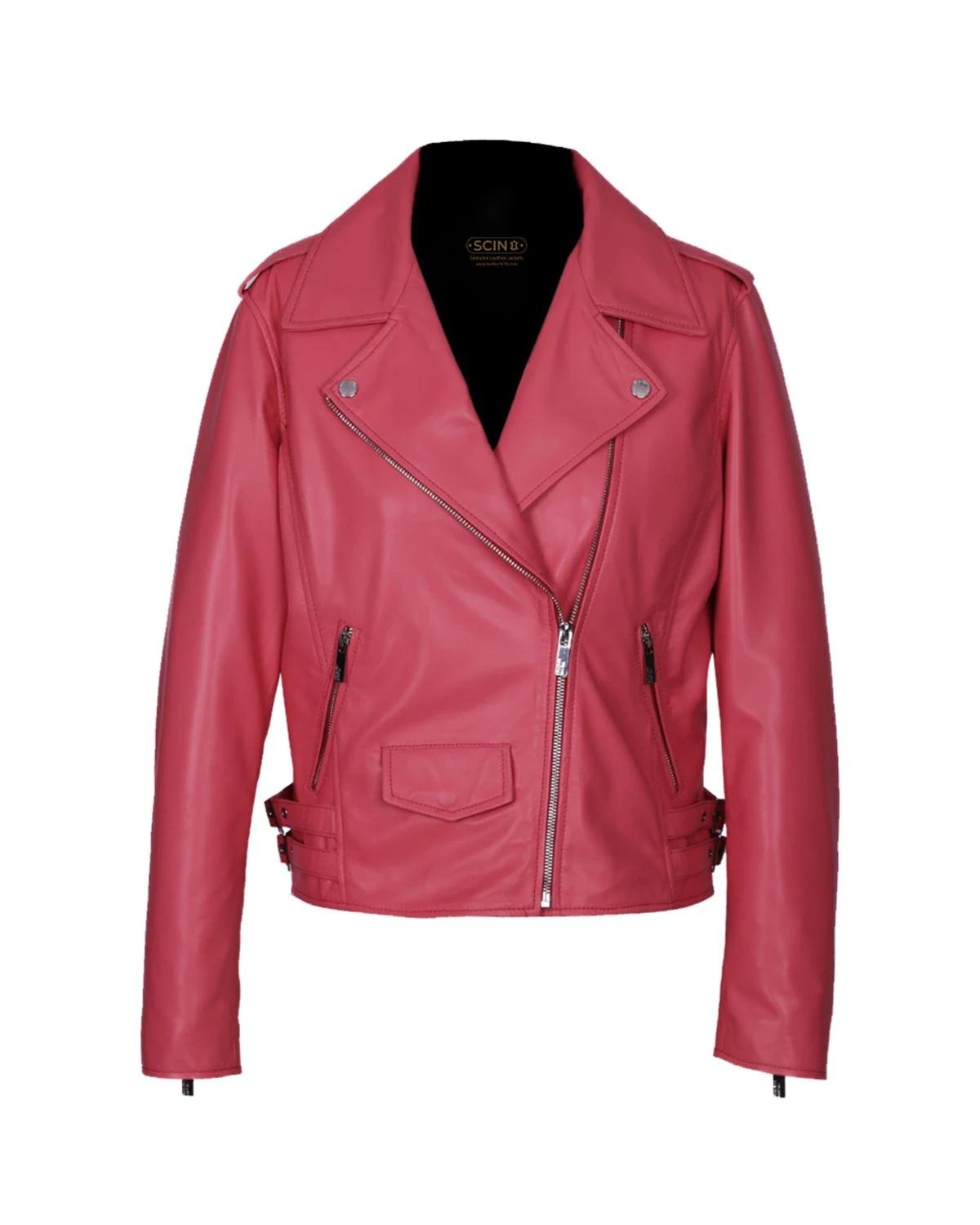 Carol_Tapered-Fit_Biker_Leather_Jacket_94.jpeg Giacca in pelle di pecora stile motociclista Carol Tapered-Fit