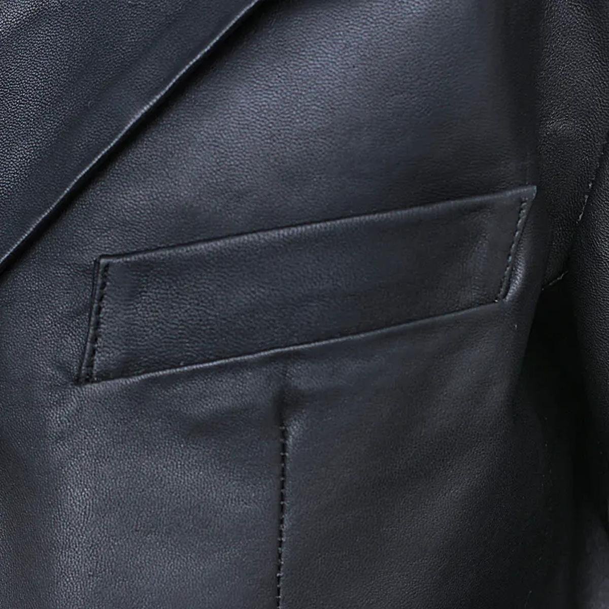 Classic-Mens-2-Button-Leather-Blazer.jpeg Blazer da uomo in pelle nera a due bottoni