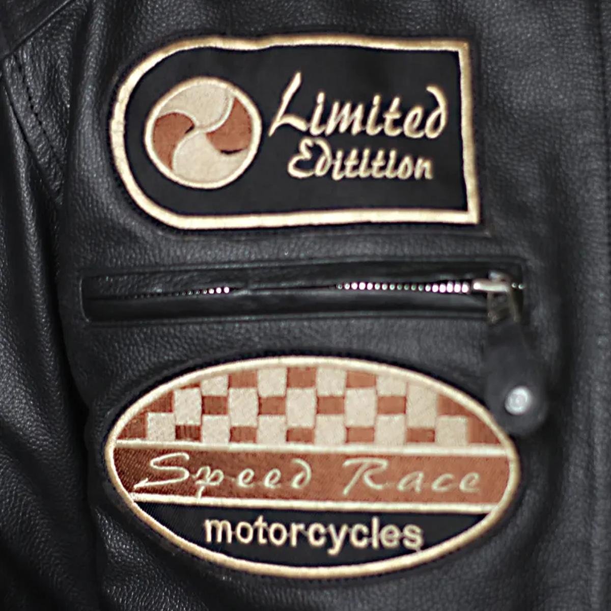 Classic-Motors-Black-Leather-Jacket.jpeg Giacca in pelle di pecora nera American Classic Urban Motors da uomo