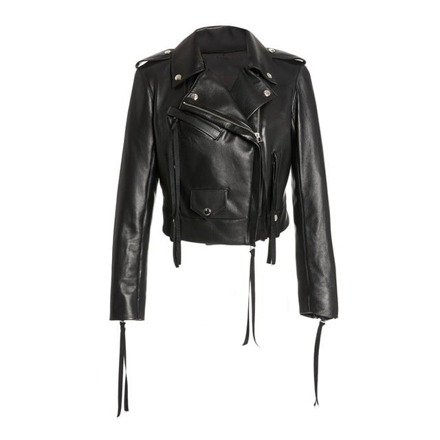 Cropped-Black-Leather-Biker-Jacket.jpg Giacca da motociclista in pelle nera corta