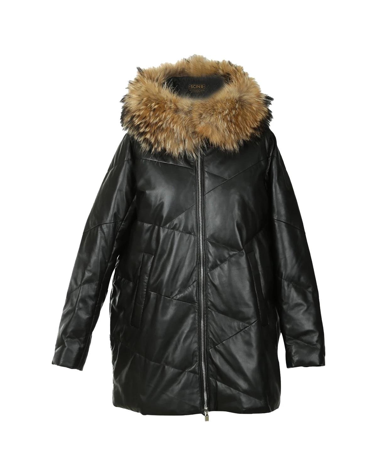 Detachable_Hood_Real_Fur_Leather_Puffer_Coat_68.jpeg Cappotto imbottito in vera pelliccia di montone con cappuccio staccabile da donna