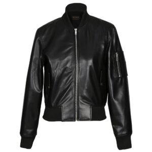 Giacca classica in pelle di pecora da donna