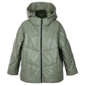 Cappotto corto imbottito in pelle Ella