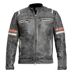 Giacca in pelle Café Racer Eurovision Will Ferrell