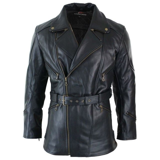German-Classic-Black-Officer-Leather-Jacket.jpg Cappotto in pelle nera classico tedesco da ufficiale