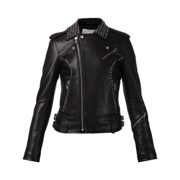 Hand-Crafted-Silver-Studded-Biker-Leather-Jacket-600x600-1.jpg Giacca da motociclista in pelle con borchie argentate realizzata a mano