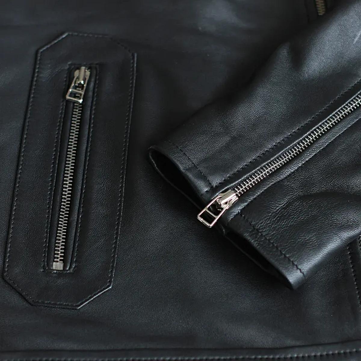 Jensen-Huang-Leather-Black-Jacket.jpeg Giacca da motociclista classica nera da uomo in vera pelle