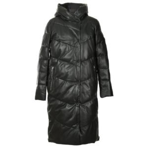 Cappotto lungo in pelle di pecora Kim Puffer da donna