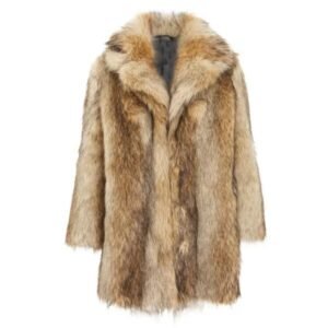 Cappotto di pelliccia di montone marrone di lusso