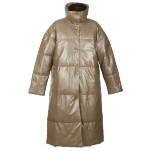 Cappotto lungo imbottito in pelle Mellisa da donna