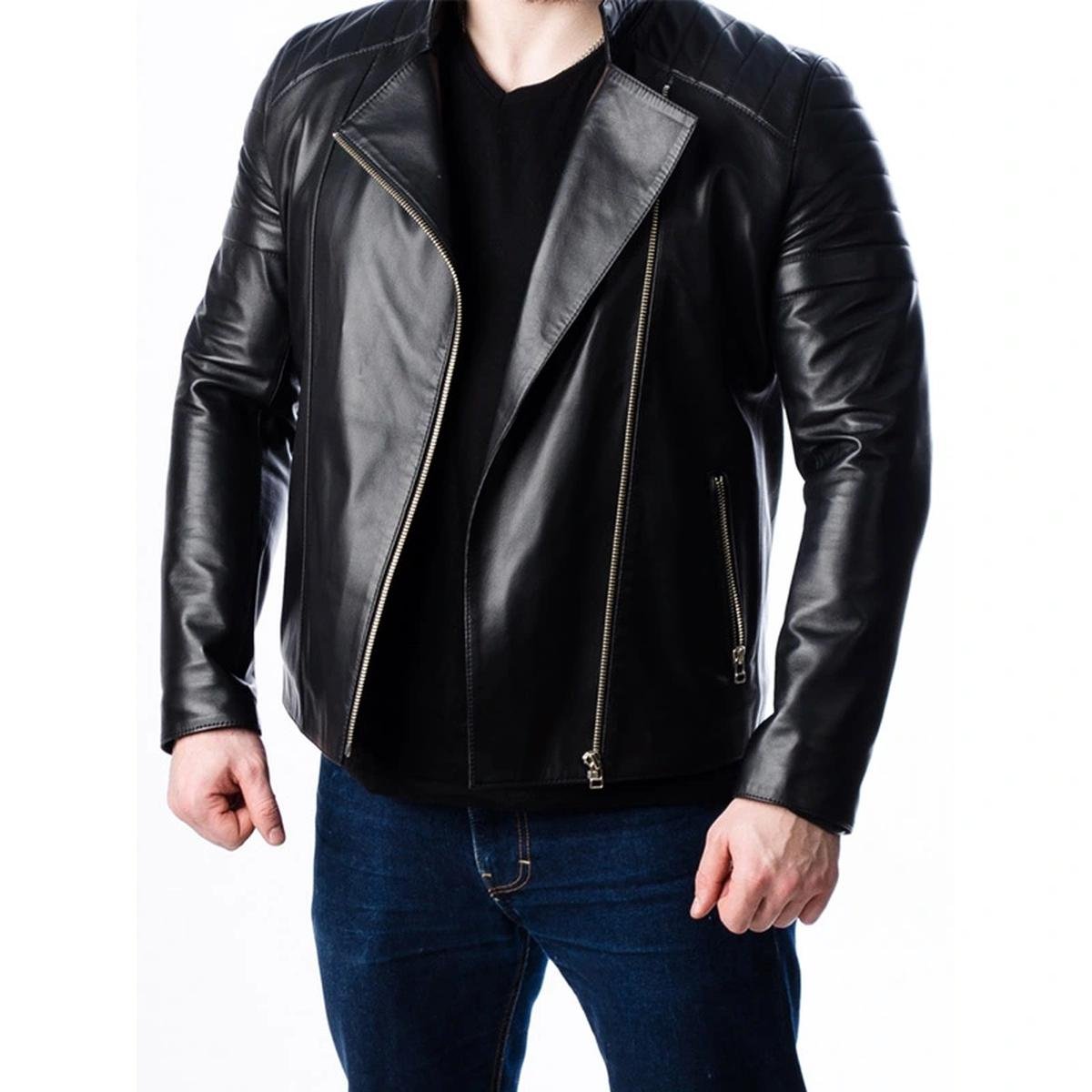 Men-Quilted-Black-Motorcycle-Leather-Jacket-1.jpeg Giacca da motociclista in pelle trapuntata da uomo