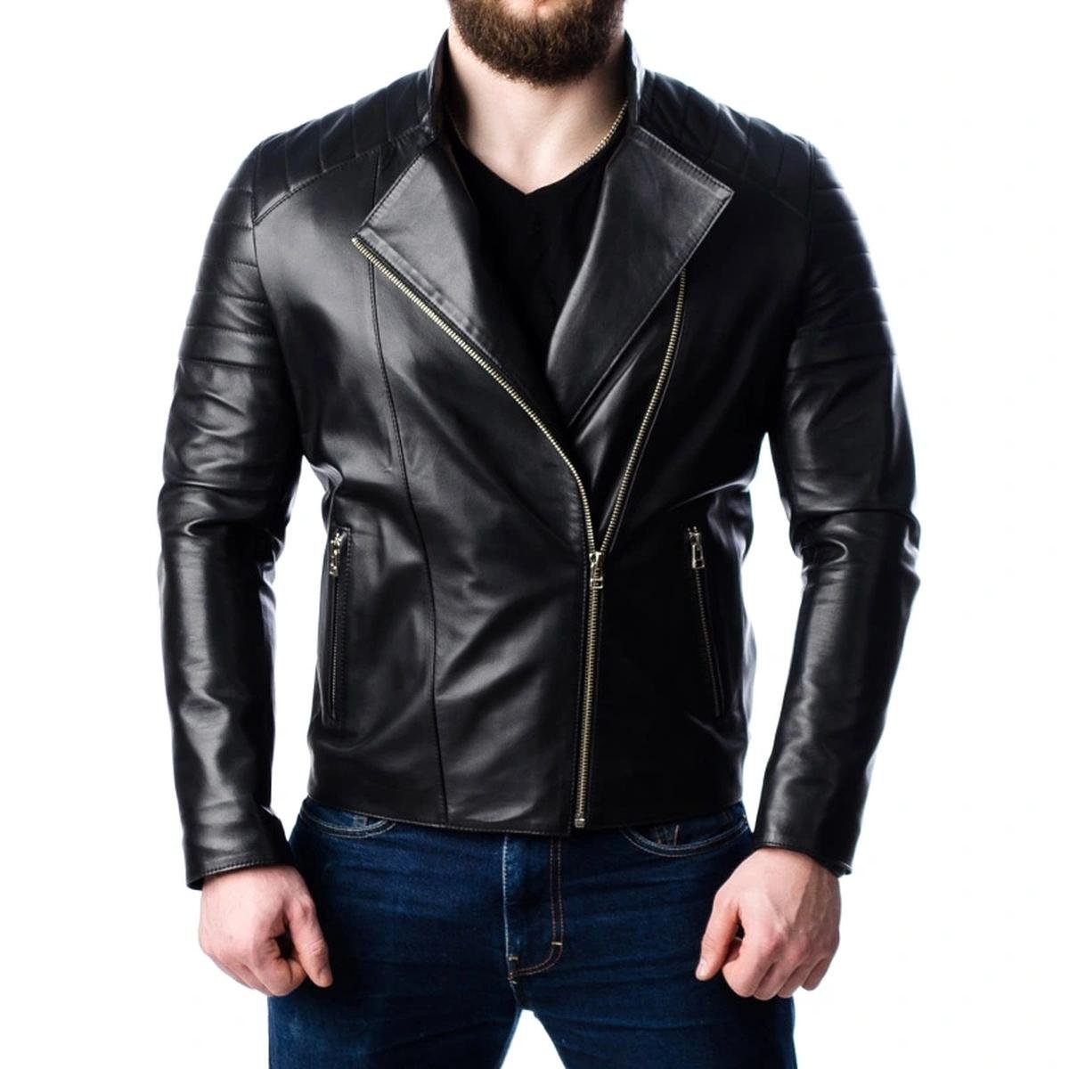 Men-Quilted-Motorcycle-Leather-Jacket.jpeg Giacca da motociclista in pelle trapuntata da uomo