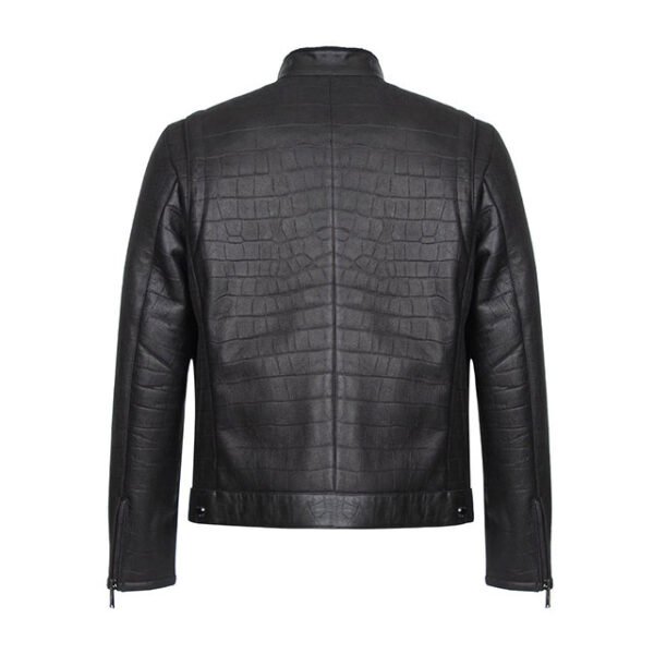 Mens-Black-Crocodile-Print-Biker-Motorcycle-Leather-Jacket-Back-600x600-1.jpg Giacca da motociclista in similpelle con stampa coccodrillo nera da uomo
