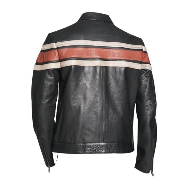 Mens-Black-Genuine-Lambskin-Striped-Leather-Jacket-Back-600x600-1.jpg Giacca da uomo in vera pelle di agnello a righe nera