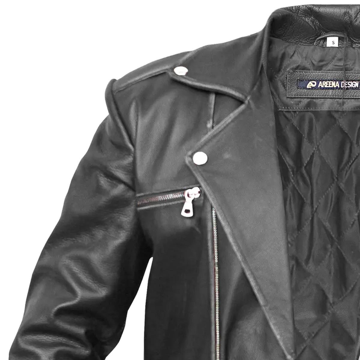 Mens-Brando-Style-Leather-Jacket.jpeg Giacca da motociclista in pelle con cerniera asimmetrica da uomo