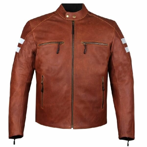 Mens-Brown-Genuine-Leather-Jacket-Motorcycle-CE-Armor-Biker-600x600-1.jpg Giacca da motociclista in pelle di vacchetta marrone da uomo
