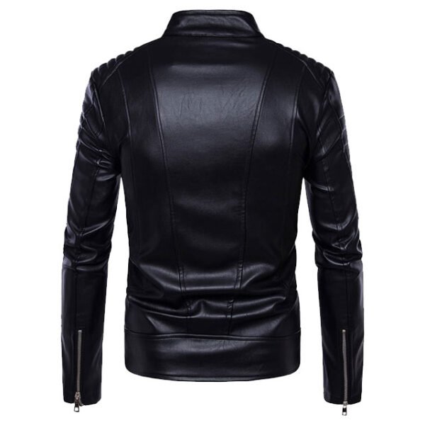 Mens-Casual-Slim-Fit-Lambskin-Leather-Biker-Jacket-Back-600x600-1.jpg Giacca da motociclista in pelle di agnello casual slim fit da uomo