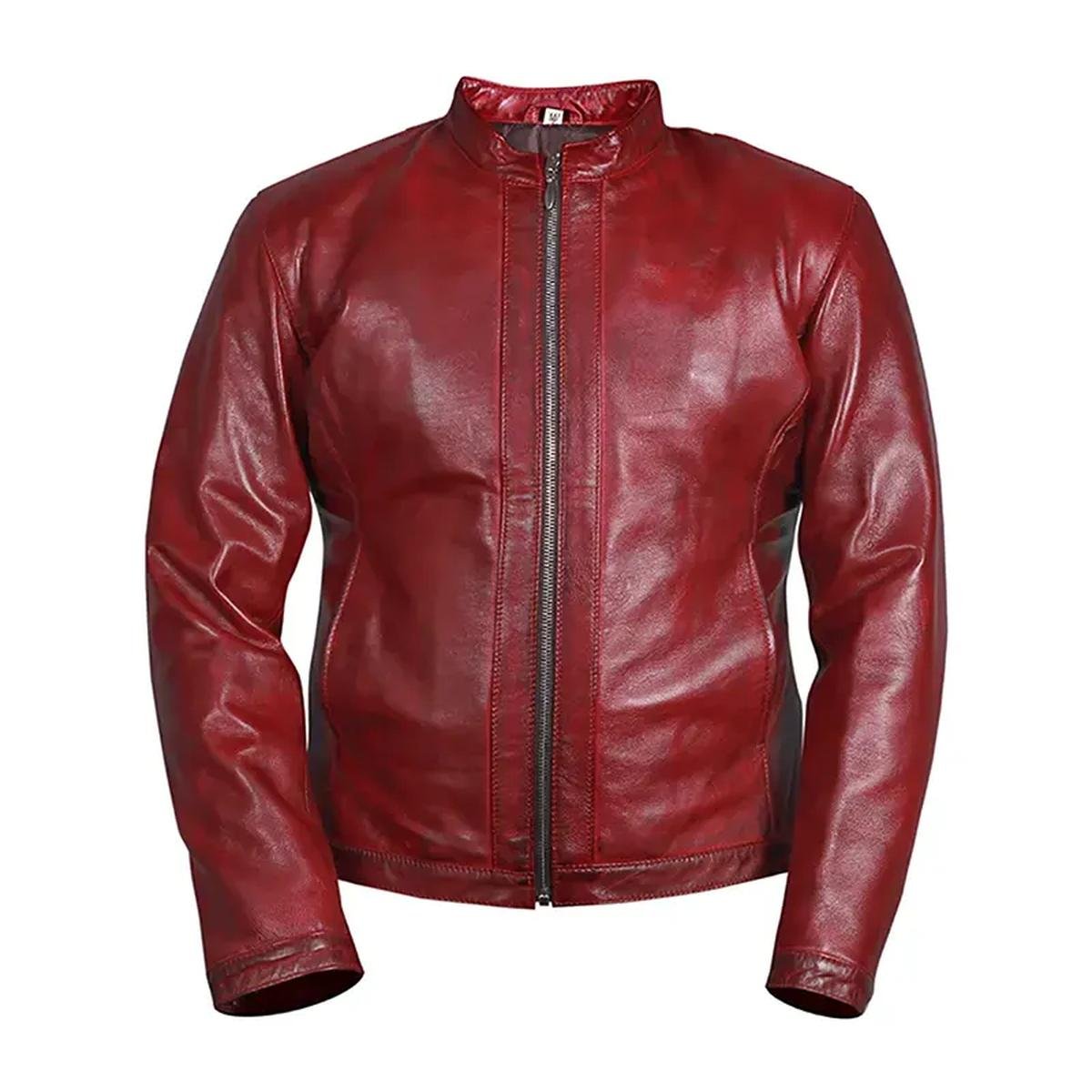 Mens-Motorcycle-Style-Red-Leather-Jacket-1.jpeg Giacca in pelle rossa da uomo in stile motociclista