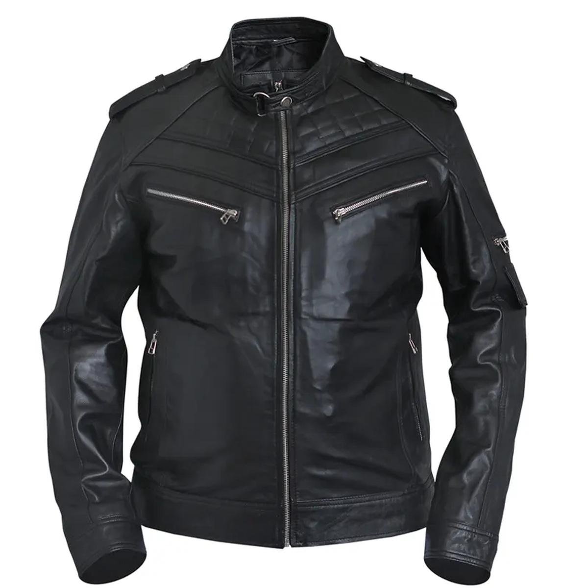 Mens-Vintage-Retro-Biker-Leather-Jacket.jpeg Giacca in pelle da motociclista vintage retrò da uomo