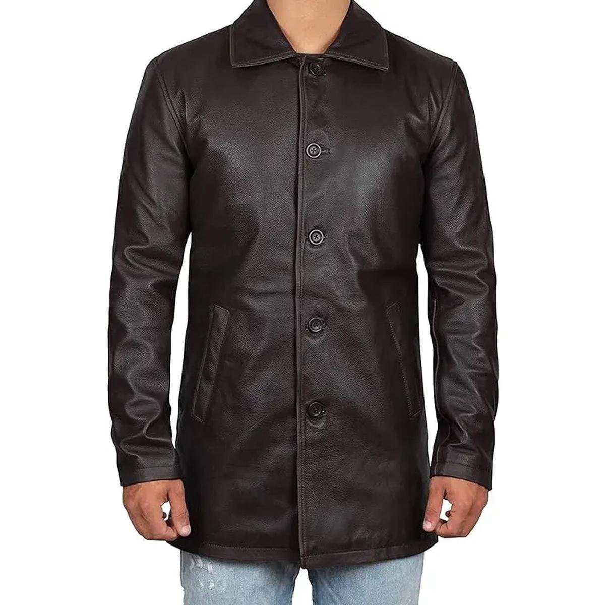 Mens-Vintage-Style-Distressed-Brown-Leather-Overcoat.jpeg Soprabito in pelle marrone in stile vintage