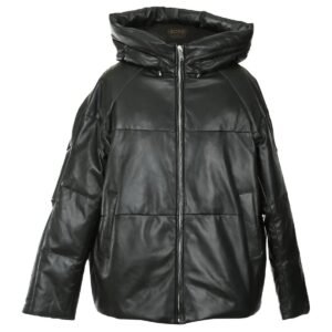 Giacca in pelle di pecora imbottita oversize Sasha da donna