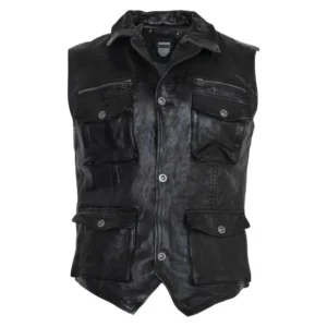 Gilet in pelle da cowboy western
