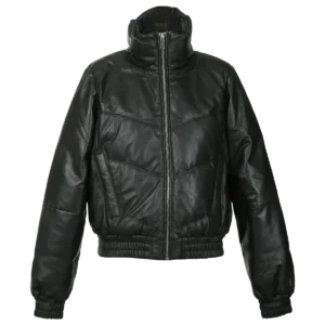 Giubbotto bomber imbottito in pelle Iris