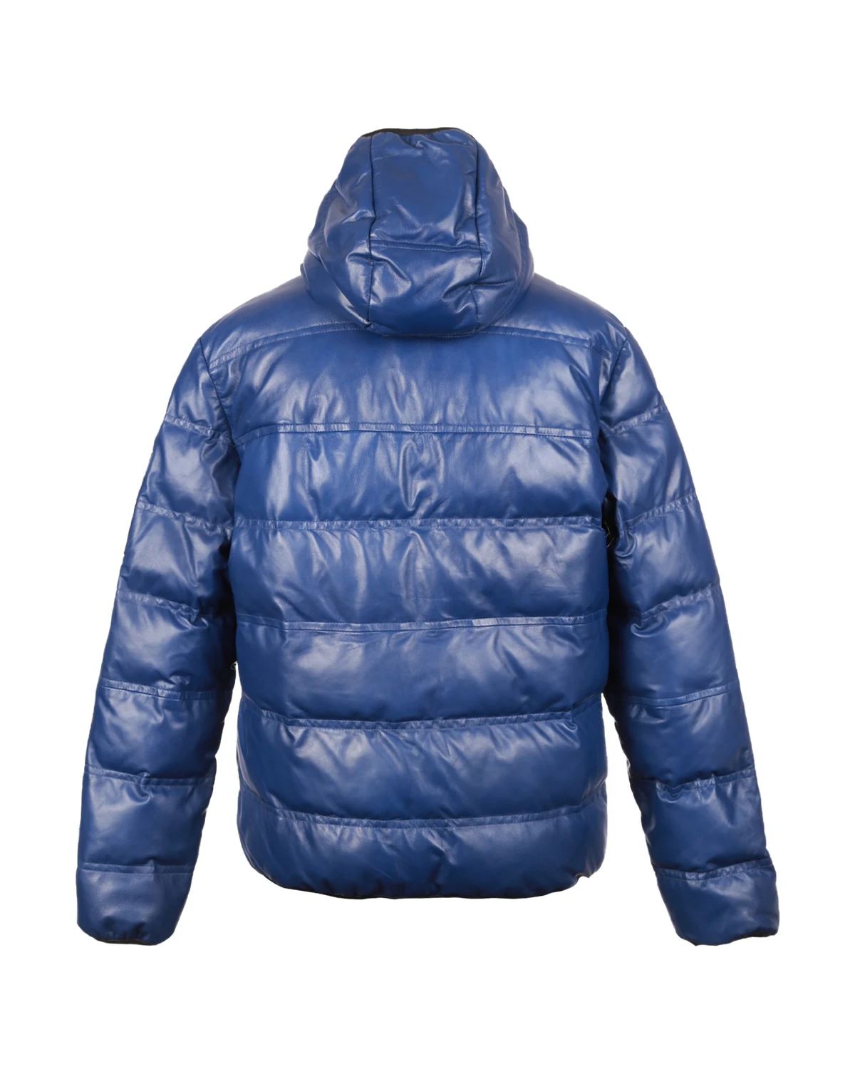 men-hooded-puffer-leather-jacket-back.webp Giacca in pelle imbottita con cappuccio da uomo
