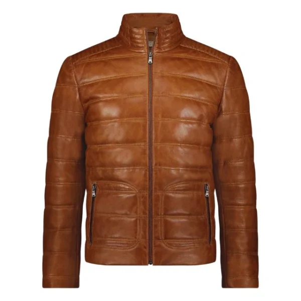 mens-cognac-quilted-puffer-leather-jacket-600x600-1.webp Giacca imbottita in pelle trapuntata color cognac da uomo