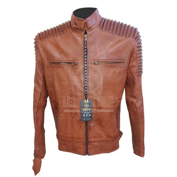 quilted-jacket-600x600-1.jpg Giacca da motociclista in pelle con cintura al collo da uomo di design