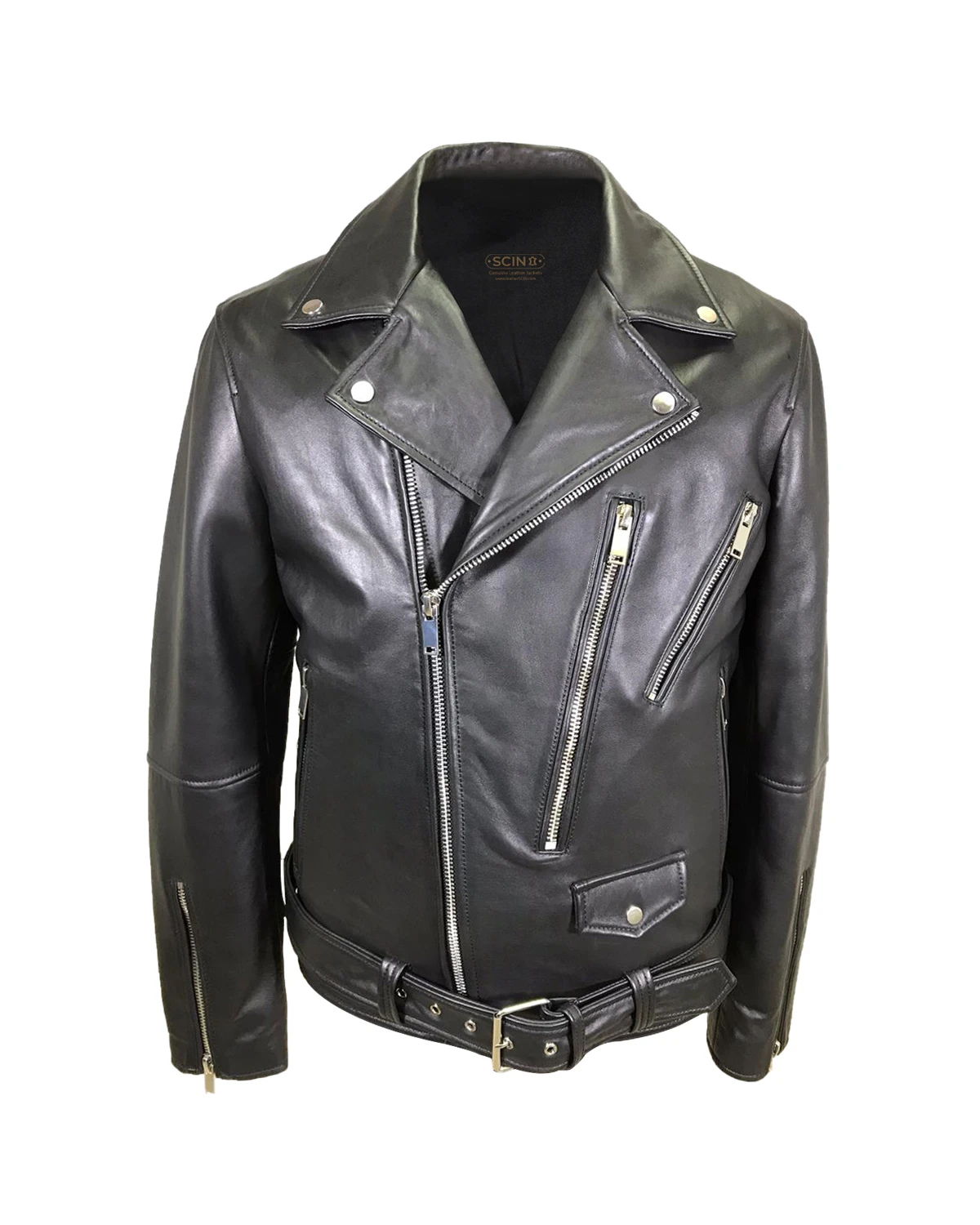 ravin-belted-biker-leather-jacket.webp Giacca in pelle da motociclista con cintura Ravin