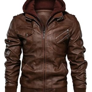 Giacca in pelle da motociclista Ronald