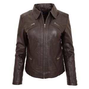 BUNERI Biker Pelle Nova Marrone Classica Zip Box
